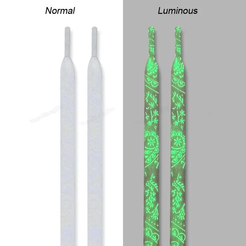 1Pair Luminous Shoe laces Quality Fluorescent Shoelaces for Sneakers Flat Laces night glow Shoelace Shoes Strings 120/140/160CM