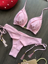 Women's Sexy Brazilian Bikini Set - 13 Color Triangle Bathing Suit with Push-Up Swimwear - M (CS05)