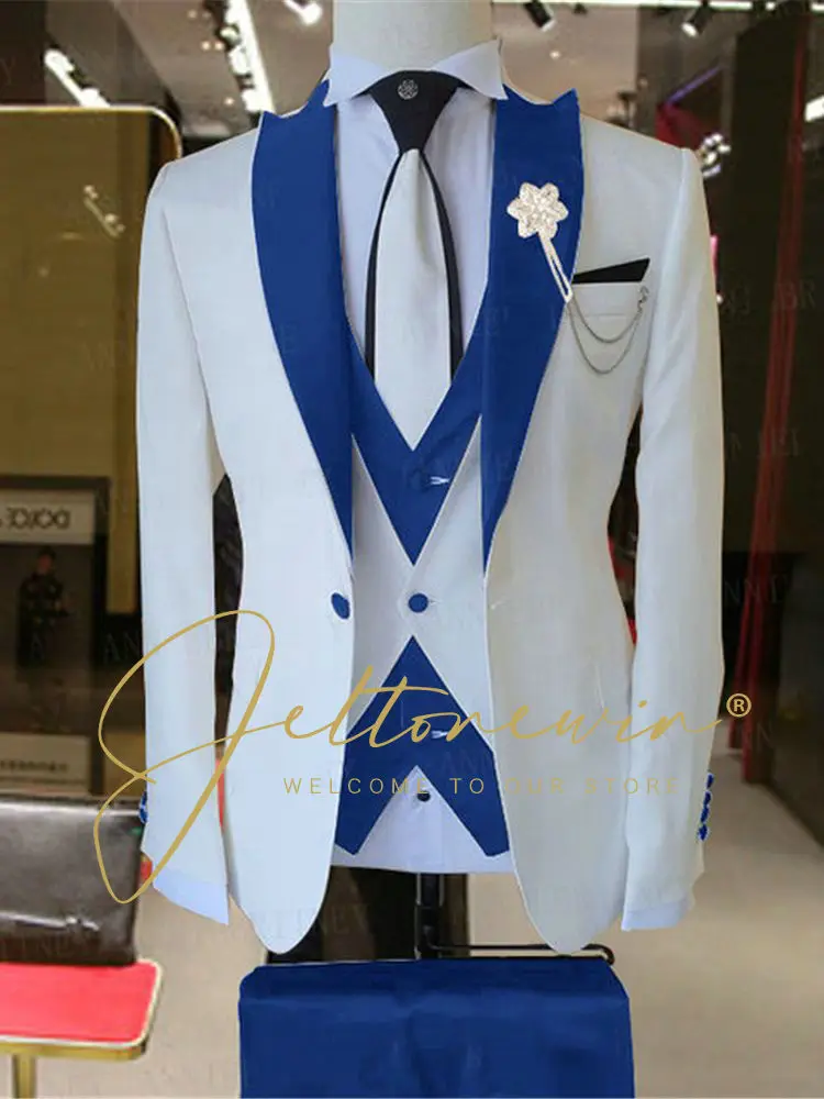 

Men Suits Set Slim Fit Wedding Suits For Men Groom Clothing Leisure Style Blazer Vest Pant Costume Homme Mariage 2022 Traje