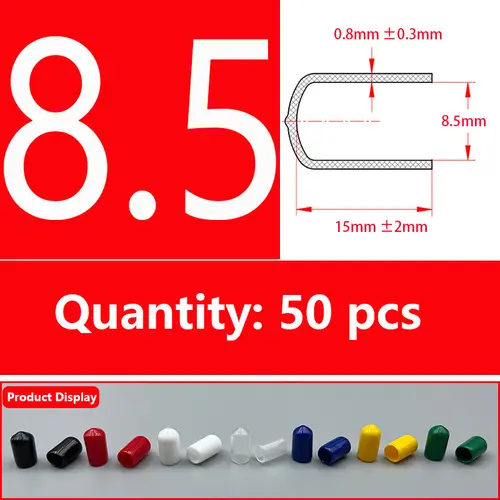 Rubber Cap Sleeve Soft Elasticity Silicone Protective Cover  Sealing Plug Thread Protection Sleeve Black Red White Blue 1.5-24mm - Image 20