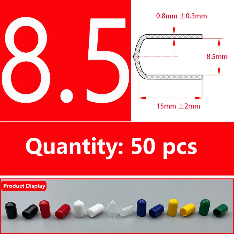 Rubber Cap Sleeve Soft Elasticity Silicone Protective Cover  Sealing Plug Thread Protection Sleeve Black Red White Blue 1.5-24mm - Image 20