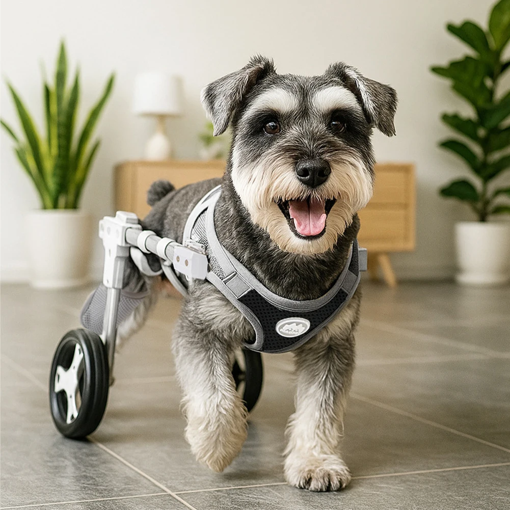 Rehabilitation Training Adjustable Dog Wheelchair for Hind Legs for Disabled Dogs Lightweight Aluminum Support Pet Mobility Cart