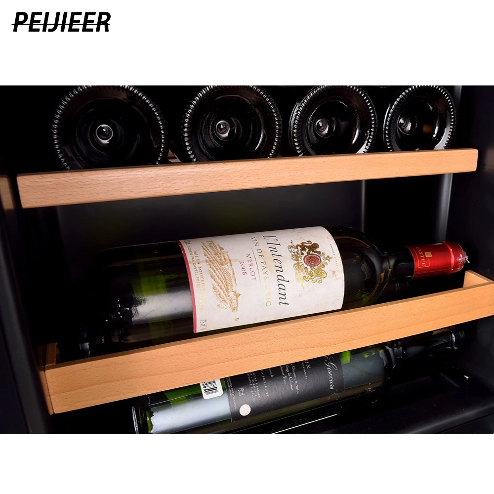 Black 32L 12 Bottles Glass Door Beverage Wine Coolers