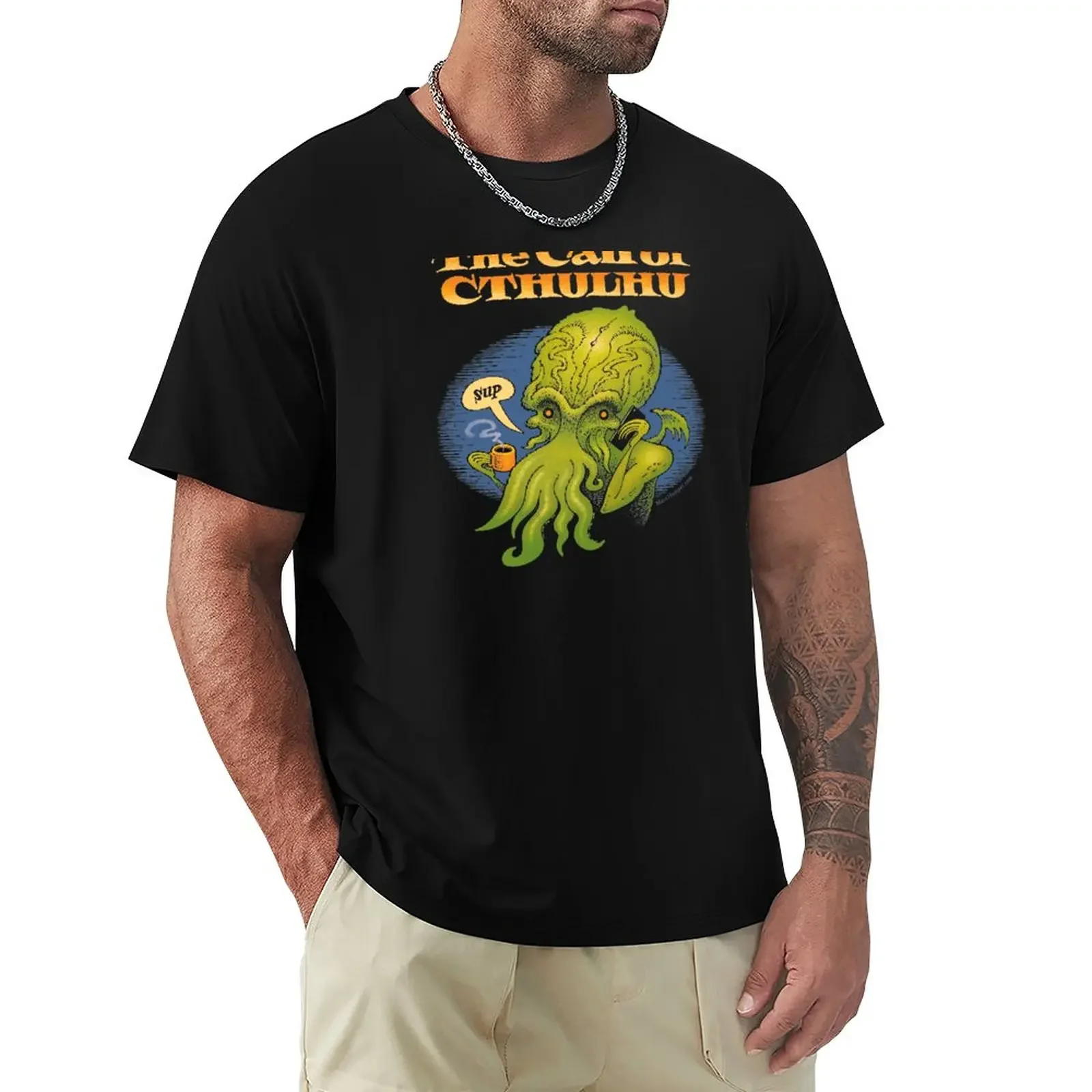 

The Call of Cthulhu! T-Shirt oversizeds new edition t shirts for men pack sports fans oversized mens graphic t-shirts hip hop