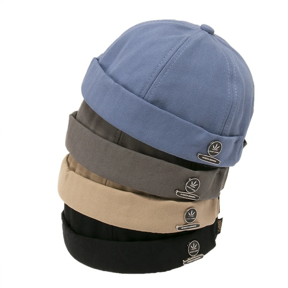 Leather Hat Men's Genuine Leather Winter Warm Zucchetto Skullcap