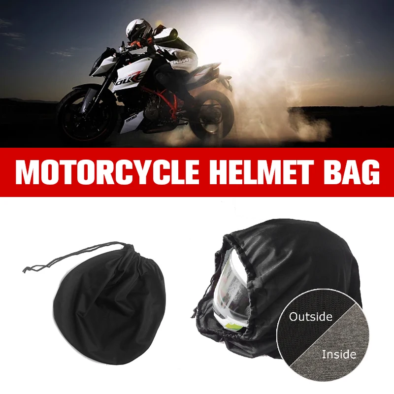 HelmetProtectionBagBlackPlushDrawPocketDrawstringWaterDrawstringPocketMotorcycle