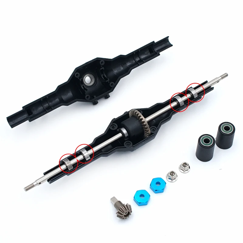 12428 Wltoys parts 12423 remote control RC Car Spare Accessories Upgrade metal gear Front Rear differential Gear wheel gearbox 3