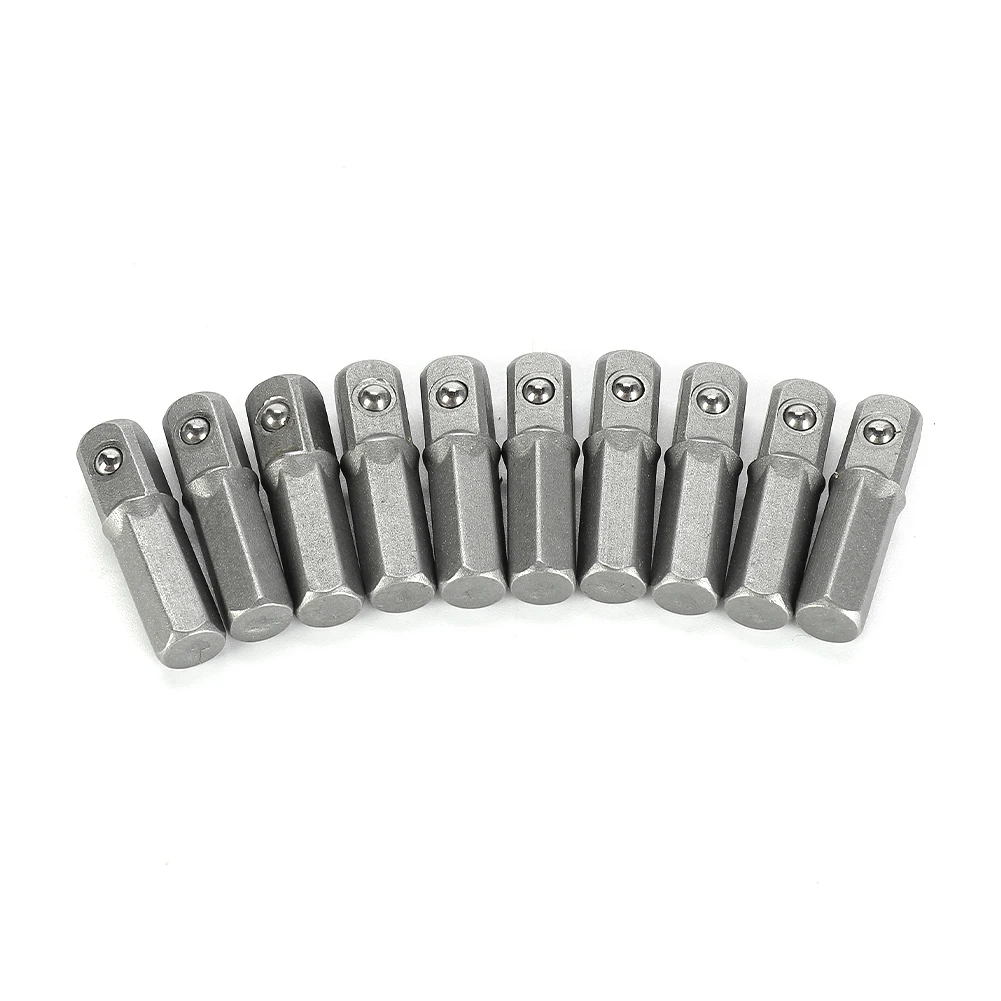 

Practical Hot Durable High Quality Socket Adapter 1/4" Hex To 1/4" Square Drive 10pcs 25mm Converter Quick Change Workshop