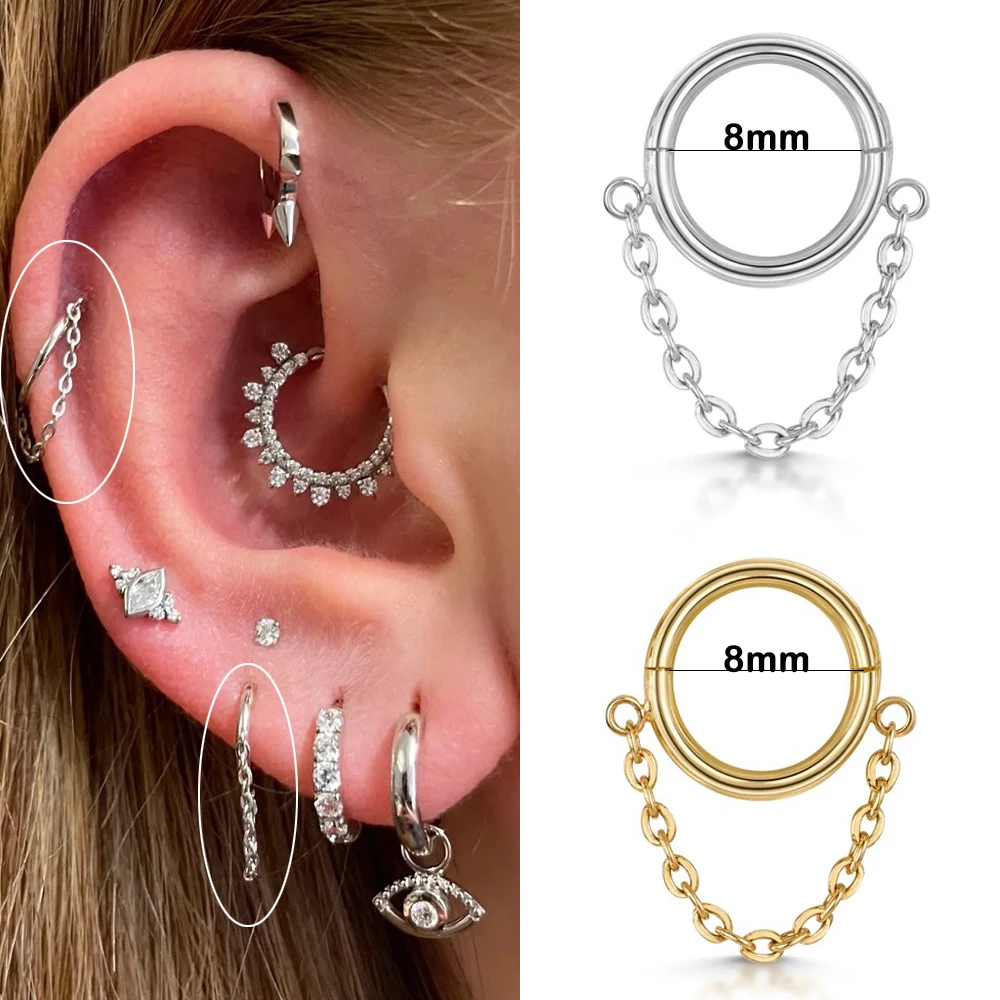 Boucles D'Oreilles Zircone Étoile Tragus/Conque/Clou Nez - Acier Inoxydable - Origami Jewels
