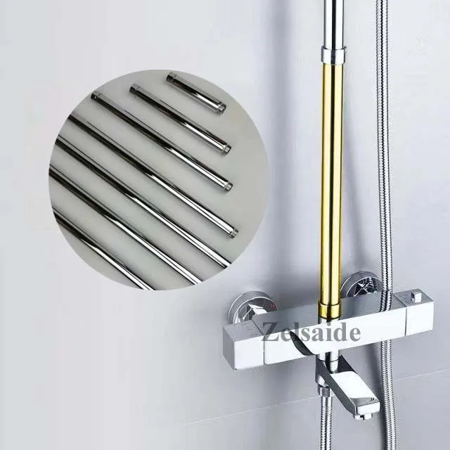 Shower Pipe Extension Shower Head Extender brass/stainless steel shower extension rod lengthen pipe
