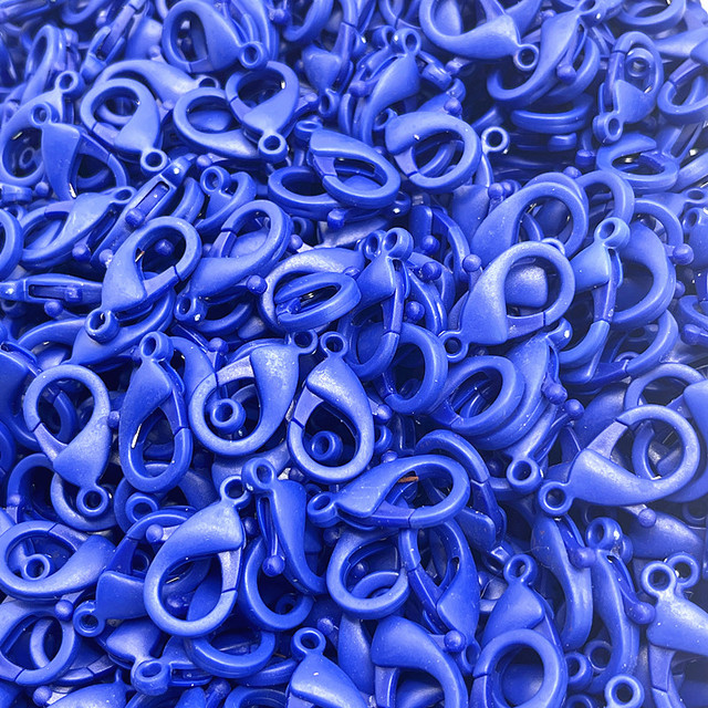 10pcs 25*15mm Candy Colors Plastic Lobster Clasps Hooks Key Chain Sweet Key Rings For Keychain Jewelry Making Accessories