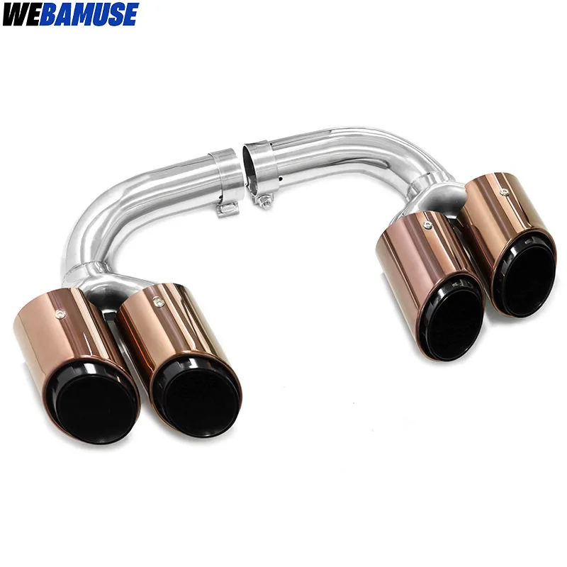 Quad Exhaust Tip For Porsche Cayenne 9Y0 3.0T Hybrid Petrol Muffler Tip Tailpipe Exhaust System Nozzle Tips