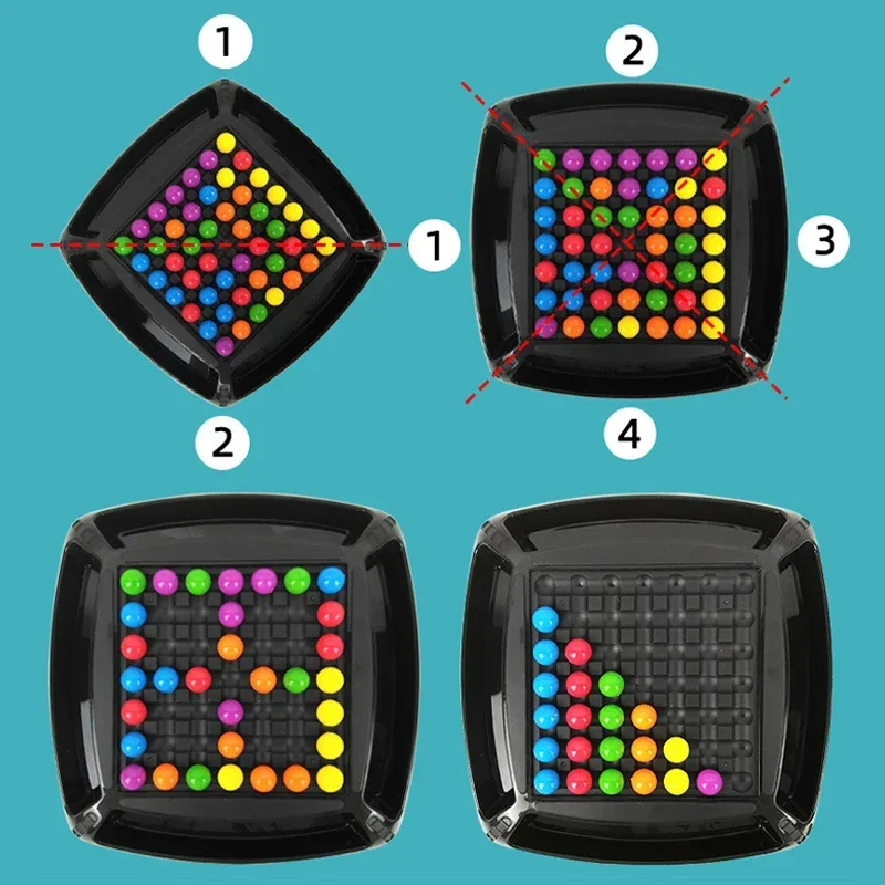Montessori Rainbow Ball Gobble Elimination Board Collecto Balls Game Chess Antistress Magic Chess Interactive Toys For Kids Gift