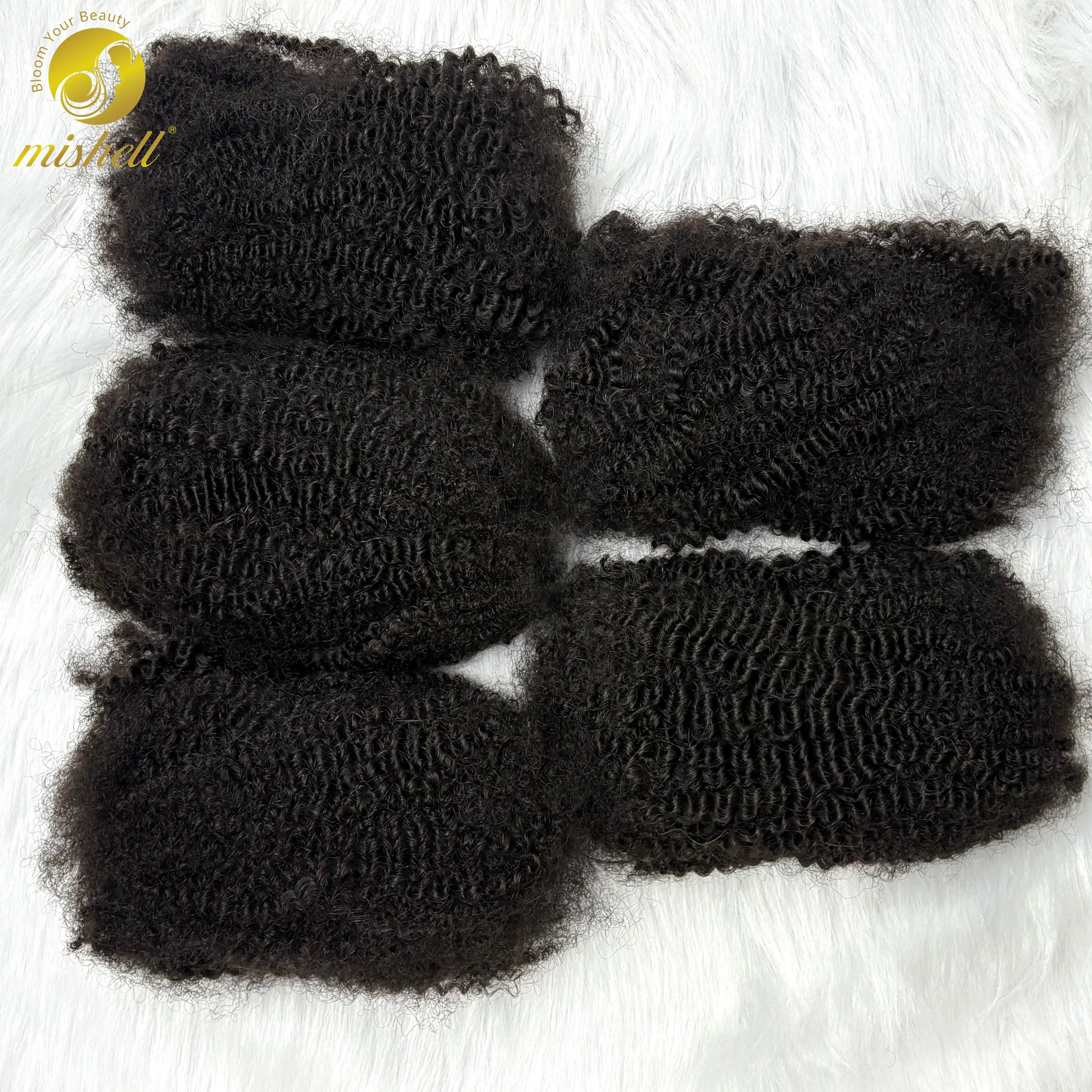 12inch Natural Afro Kinky Curly Bulk Hair for Micro Twist Braiding Hair for Dreadlock Extensions Crochet Dreads Loc Twist Braids