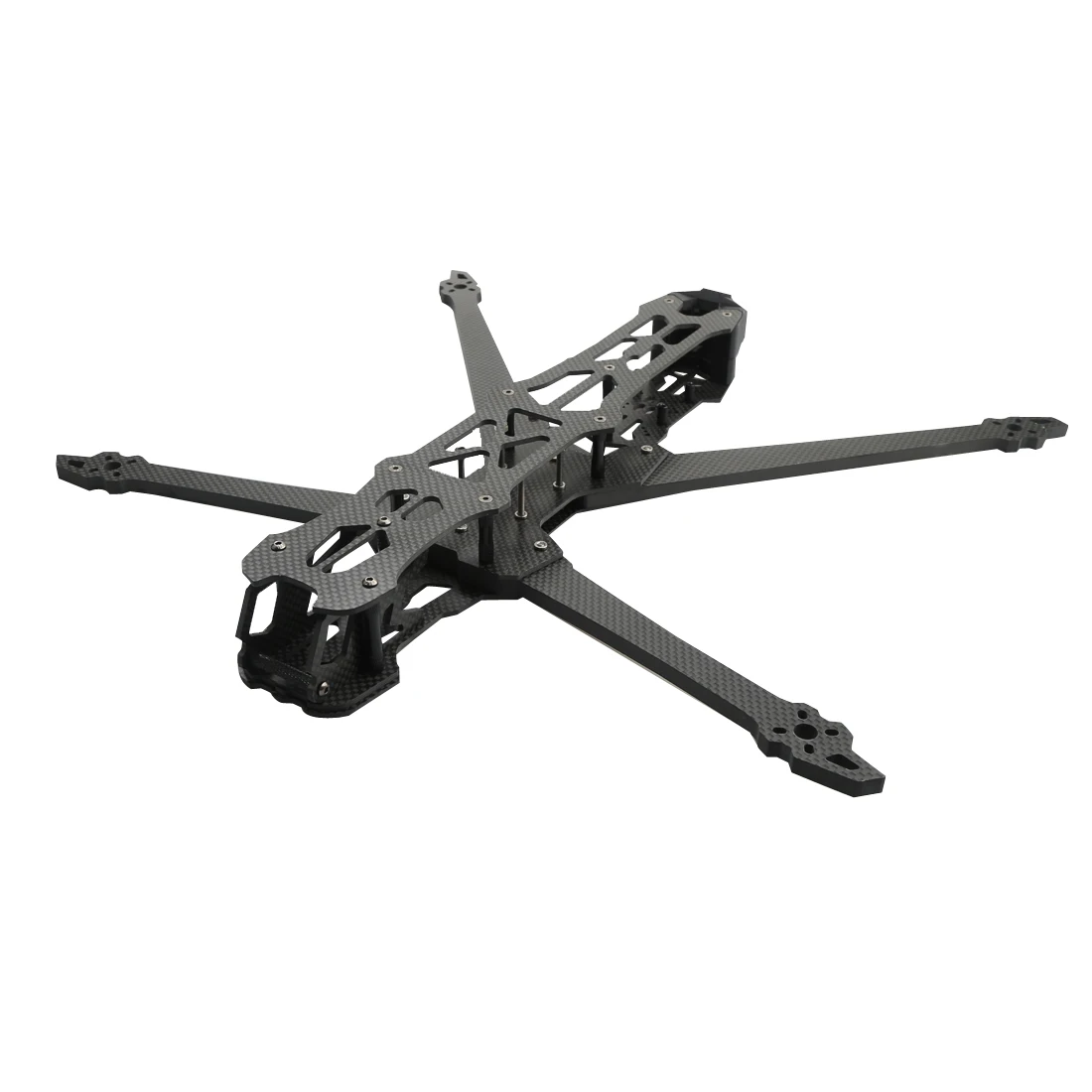 Détail des bras renforcés de 7mm sur châssis drone FPV 13 pouces en fibre de carbone