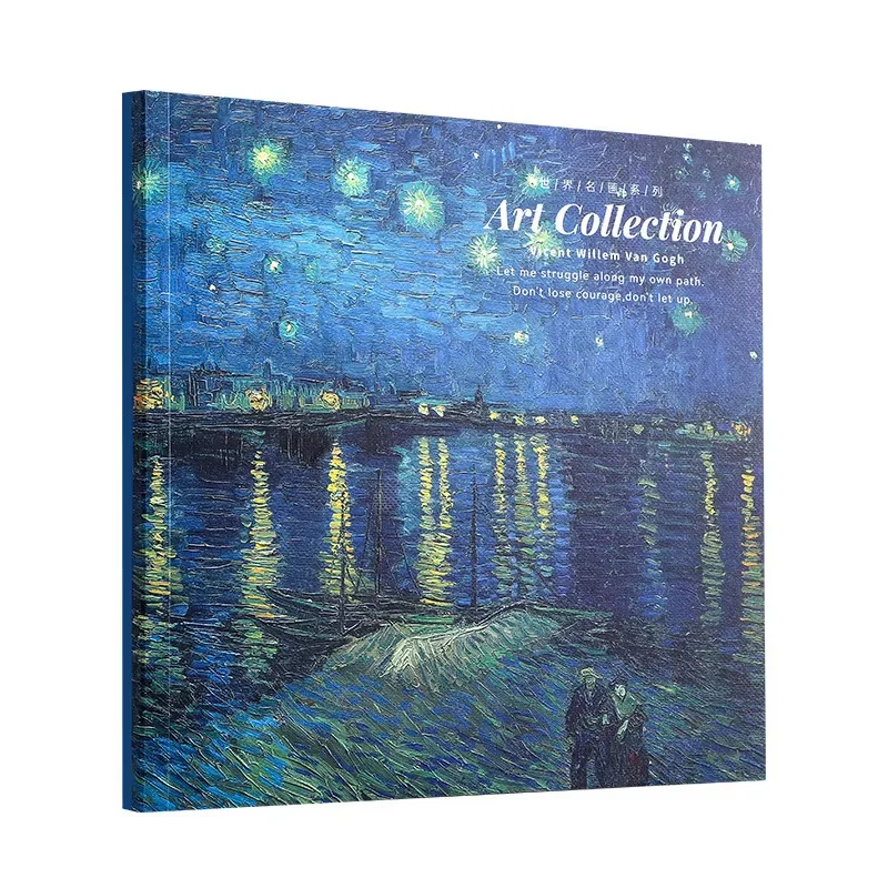 Van Gogh-Inspired Premium Oil Painting Sketch Book - 80 Pages of Thick, Blank Canvas