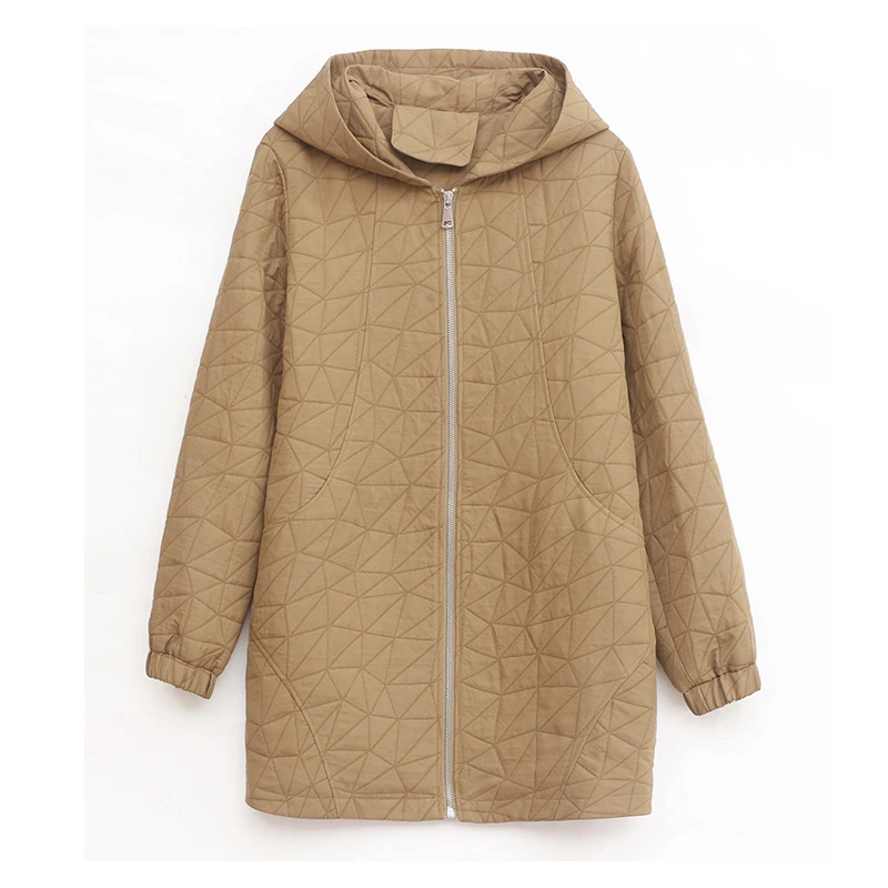 

2023 Spring Autumn Women's Padded Coat Hooded Parka Loose Thick Warm High Quality Cotton Jackets Female Long Wadded Outerwear