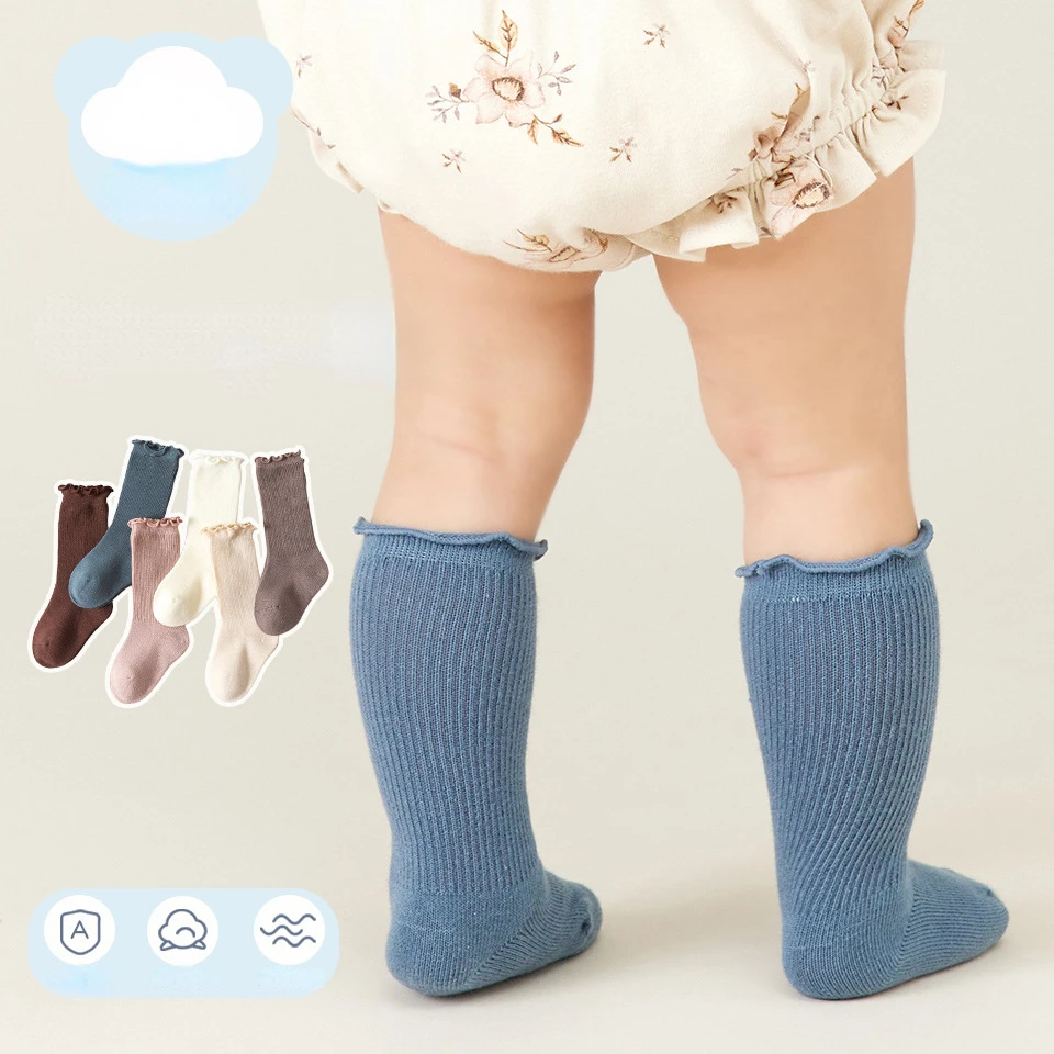 

Baby Stockings Spring and Autumn Season Baby Stockings Candy Solid Colored Leg Lace Princess High Stockings Baby Socks