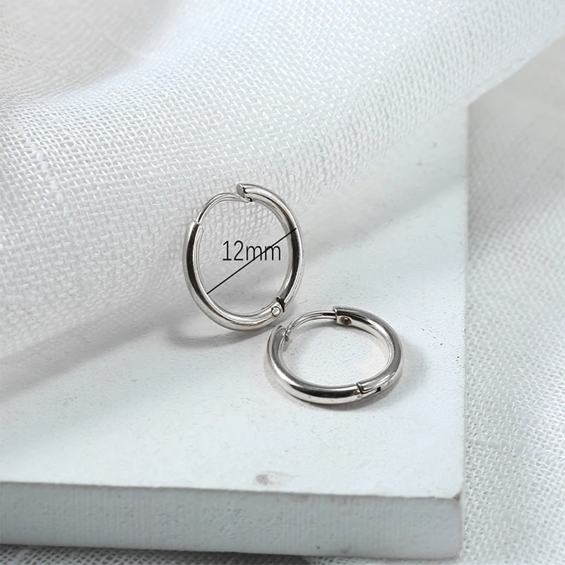 G23 Titanium Hoop Earrings Post Lightweight Dangle for Women Men Cartilage Piercing Hypoallergenic  Body Jewellery 8-12mm 2