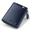 WILLIAMPOLO Men Wallets Genuine Leather Wallet Men Luxury Brand Purses Wallets For Men Zipper Coin Purse Wallets With Gift Box 2