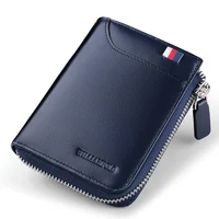 WILLIAMPOLO Men Wallets Genuine Leather Wallet Men Luxury Brand Purses Wallets For Men Zipper Coin Purse Wallets With Gift Box 2