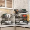 Household Bowl Rack Kitchen Dish Bowl Drainer Storage Shelf Multi Layer Countertop Dish Drying Rack Tableware Organizer Cupboard 3