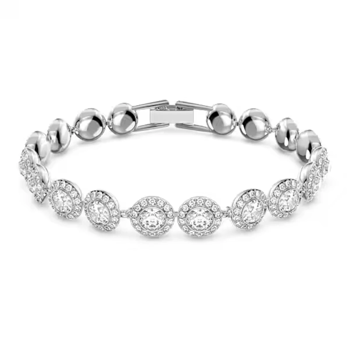1pc S925 Sterling Silver Round Jewelry Set, Unique Earrings,Bracelet,Necklace, For Daily, Party, And Banquet Decor 3