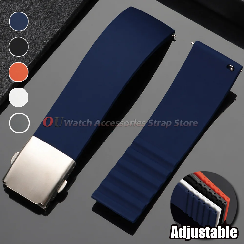 Versatile Silicone Rubber Quick Release Watch Strap - Multiple Sizes