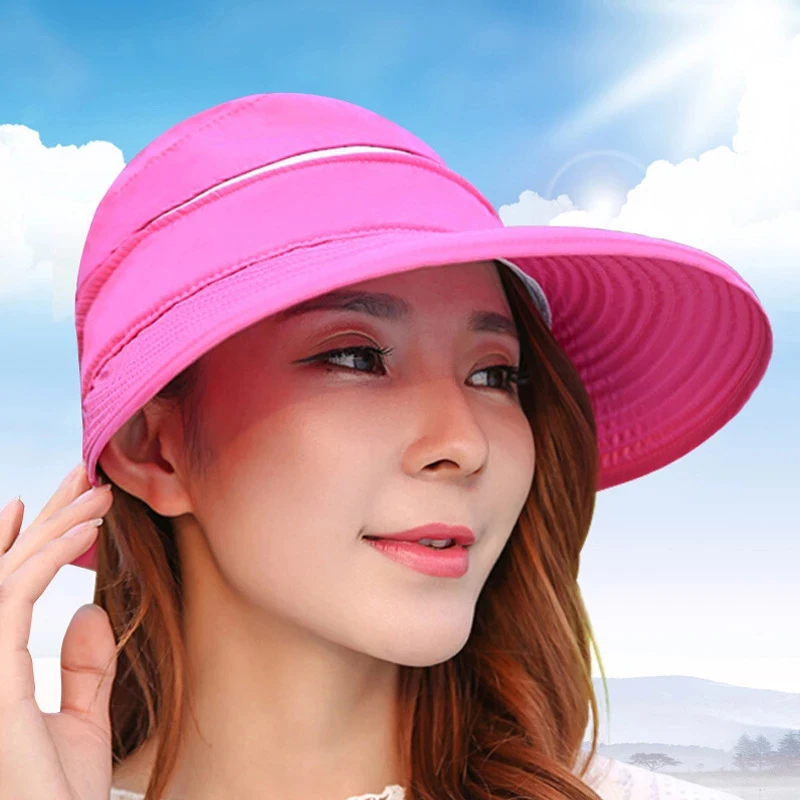 Women Girls Summer Sun Hat Fashion UV Protection Anti Uv Visors Caps
