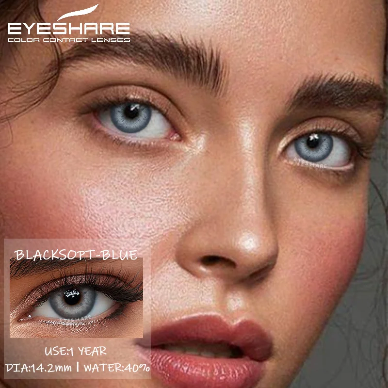 EYESHARE 1 Paar Kontaktlinsen in natürlicher Farbe, schöne Pupillenlinse für Augen, kosmetische grüne Kontaktlinsen, blaue Linsen, jährliche Verwendung – Detail 9
