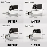 5/20/100pcs Brass Ball Valve Air Compressor Water Gas Oil Shut Off Valve 1/8" 1/4" 3/8" 1/2" BSP Threaded Mini Male To Female 6