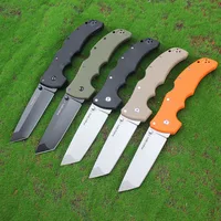 Cold RECON 1 Military Tactical Folding Knife AUS10A Steel Tanto Combat Hunting knife Outdoor Survival Self-defense Pocket Knives 1
