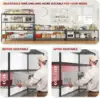 Storage Shelves 75.6" H Wire Shelving Unit with Wheels 2500LBS Heavy Duty Metal Shelves for Storage Adjustable Garage Storage Ra 5