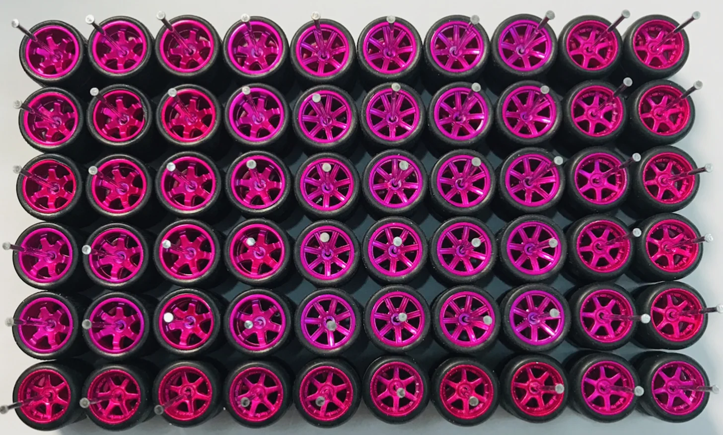 30sets/40sets 11mm wheels for 1/64 Scale Alloy Car Models 1/64 wheels with Tires + Axles for Hot Wheel/Matchbox/Domeka/Tomy 1:64 6