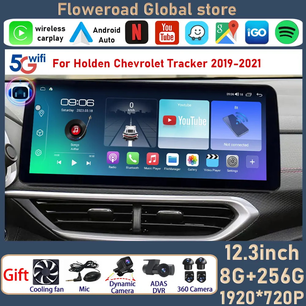 

12.3 inch Android For Holden Chevrolet Tracker 2019 - 2021 Car Radio Autoradio Stereo Multimedia Player 2Din GPS Navi Screen BT