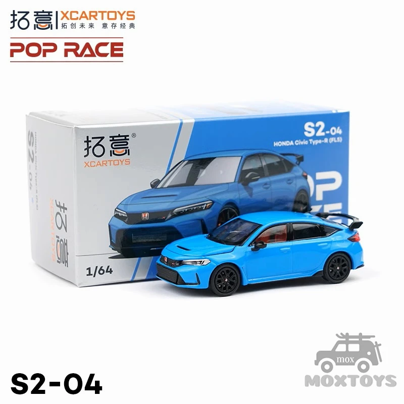 Xcartoys X Pop Race 1:64 Civia Type-R(Fl5)-Boost Blue Pearl Diecast Model Car