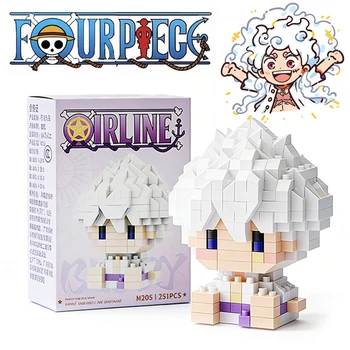 ONE PIECE Sun God Nika Luffy Micro Building Block Chopper Ace Buggy 3D Anime Model Assembly Mini Bricks Figure Toys For Gift 1