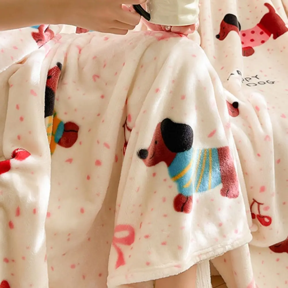 Thickened Christmas Flannel Blanket Xmas Pattern Soft Xmas Sofa Blanket Comfortable Warm Nap Blankets Happy New Year