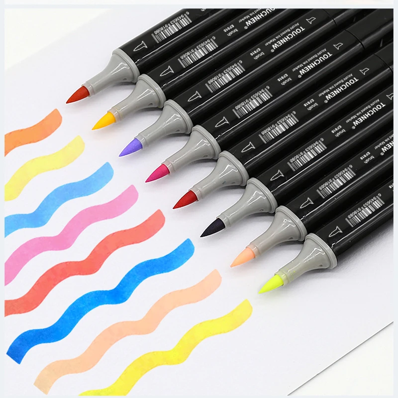 Sketching Markers Soft Brush Marker Pen Set Alcohol-based Comic Drawing Animation Art Supplies