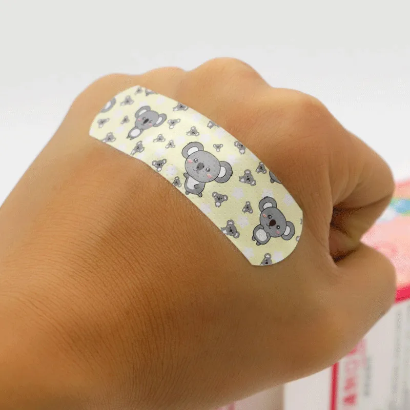 100pcs/120pcs Cartoon Kawaii Band Aid Animal Prints Kids Wound Plaster  Strips Breathable Skin Patches Adhesive Bandages 5