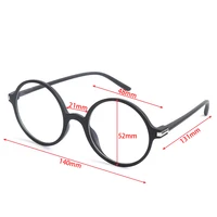 Lunettes anti-lumière bleue rondes vintage pour hommes et femmes, lentille transparente, monture en plastique, lunettes optiques, fausses lunettes, mode 6