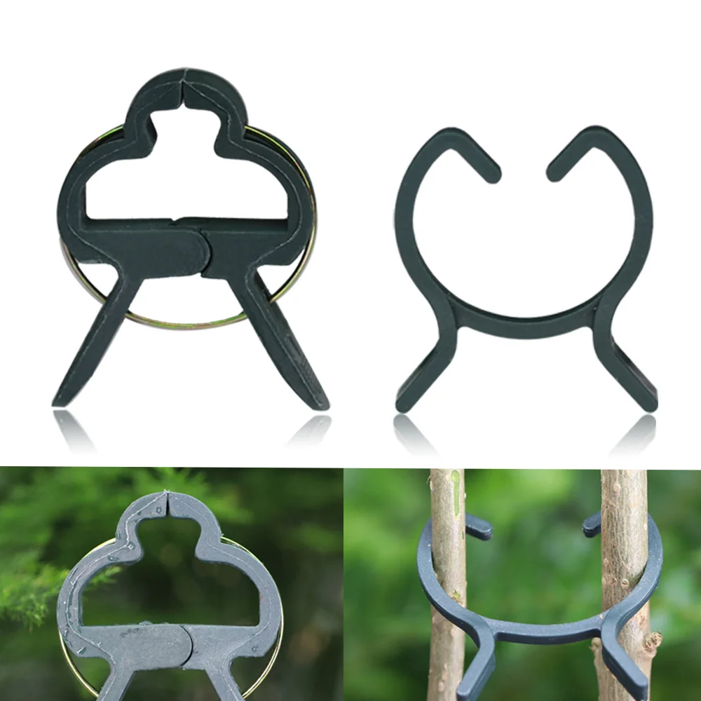 20-100PCS Garden Plant Clip Branch Clamps Flower Phalaenopsis Fastener Plastic Bracket Stems Support Vine Climbing Grow Upright plant clips plastic plant clips