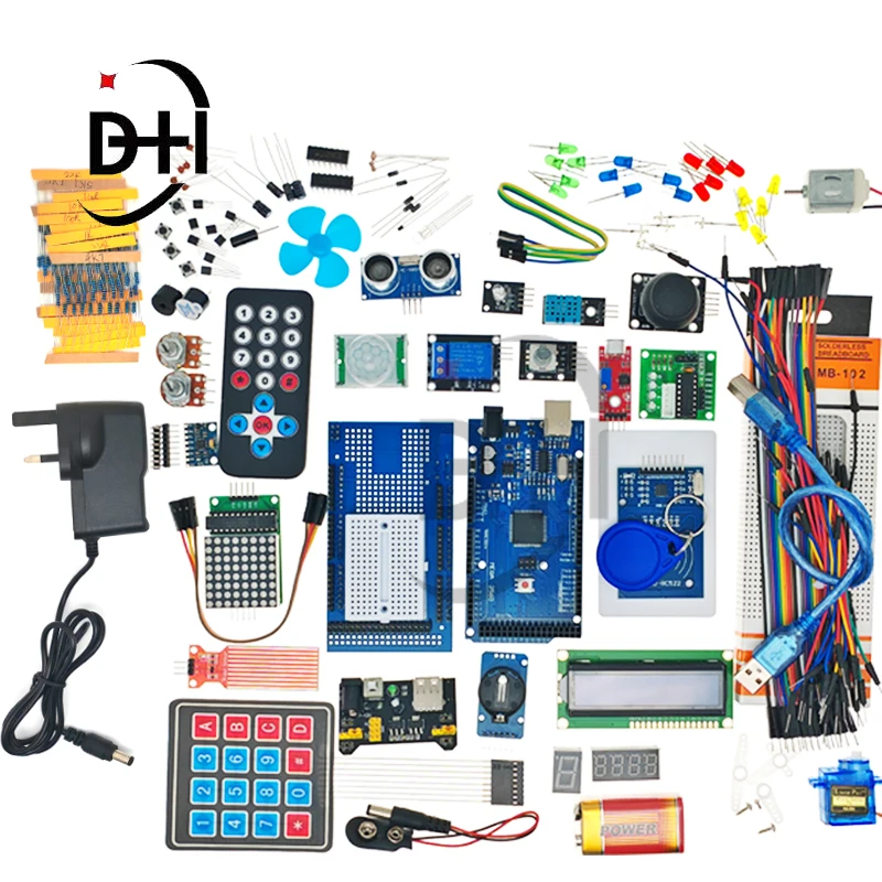 Mega 2560 R3 Starter Kit Motor Servo Rfid Ultrasonic Range Relay Lcd Per Arduino