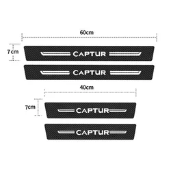 Premium Car Door Pedal Protector Stickers - Carbon Fiber Anti - Scratch Bumper Guards (4Pcs door sill)