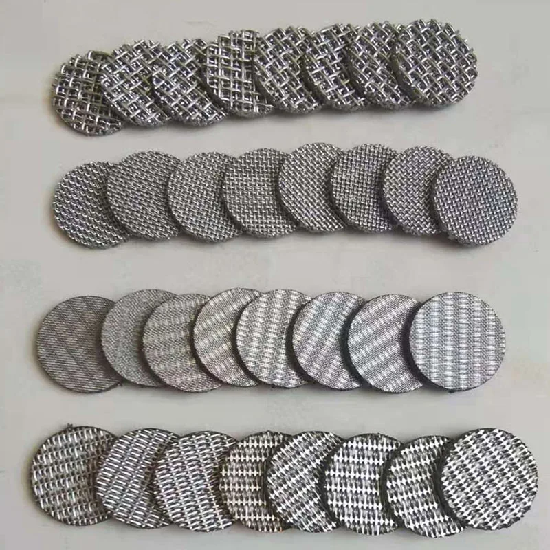 Small Type-A Stainless steel sintered wire mesh screen breathing explosion-proof piece sintered filter column rod metal screen