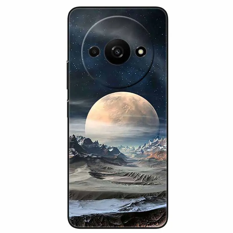 Animal Design Black Silicone Protective Case - Cool Wolf Edition
