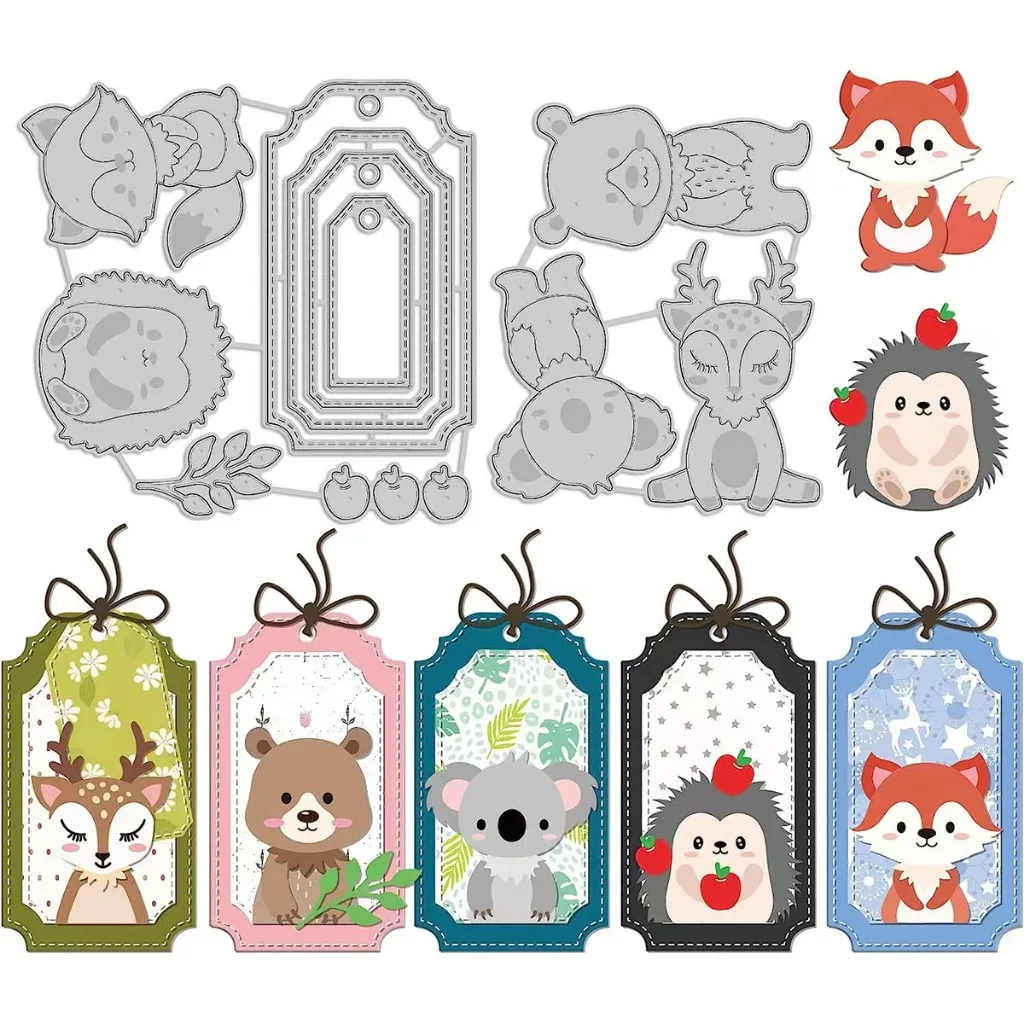 

Металлическая форма «сделай сам» для вырезания лисы и ежика, для вырезания бумаги, открыток, художественной записи, рисования, украшения