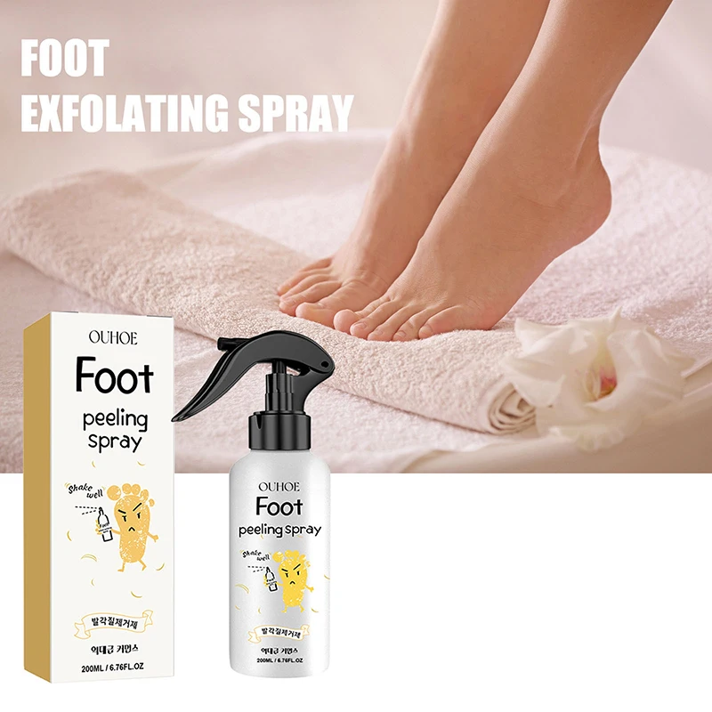 Foot Exfoliating Spray 72H Moisture Lock Callus Softener Anti Dry Crack Repair Odor Control Brightening Foot Care Liquid New Hot