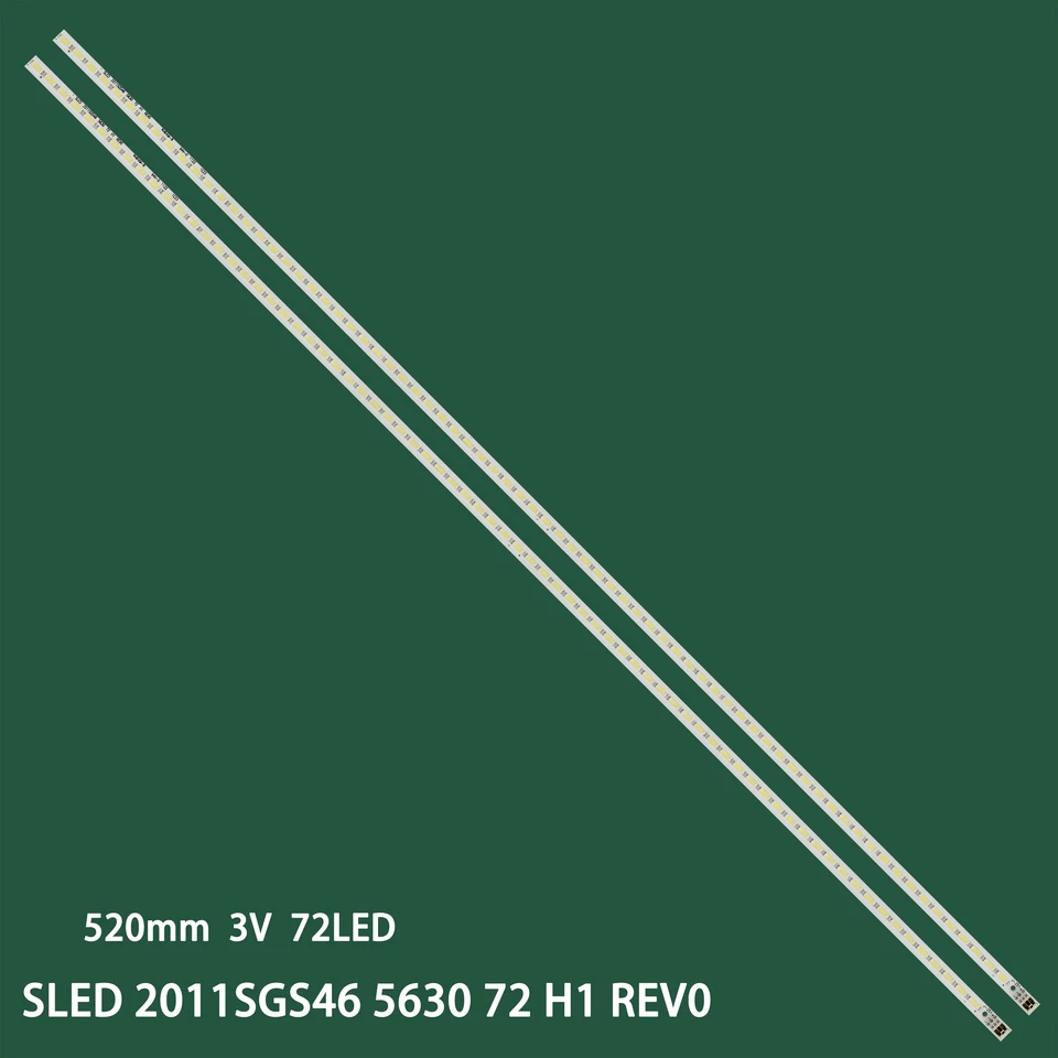 MLBEIU Striscia Di Retroilluminazione A LED 72 LED 520MM Slitta 2011SGS46 5630 72 H1 REV0 For 46-Down LJ64-03035A LTA460HJ15 LTA460HJ14 46SL412U 46FT5453 - Foto 9