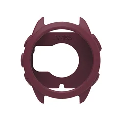Premium Silicone Protective Case Cover for Smartwatches - Durable Watch Shell with Soft Screen Protector (Wine red)